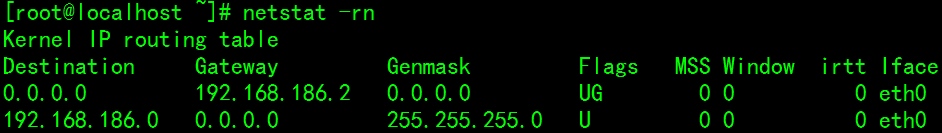 netstat -rn